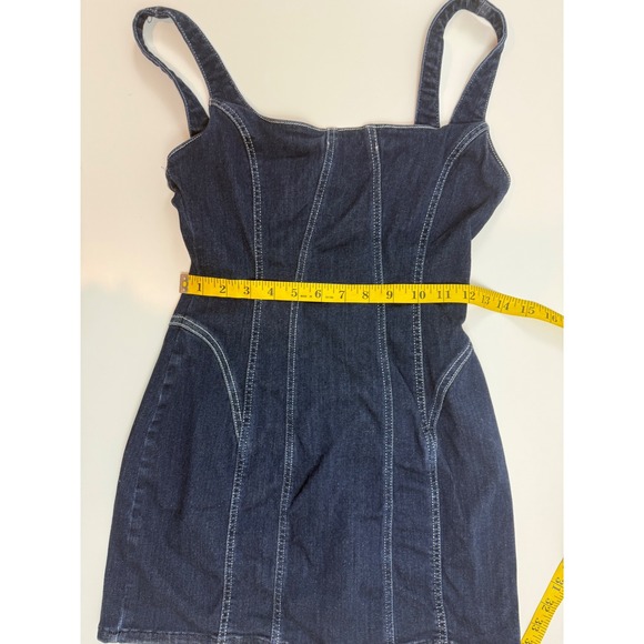 ZARA Denim Overalls Women EURM‎ USAM MEX28 Made in Turkey Blue Jean Jumpsuit - Picture 6 of 6
